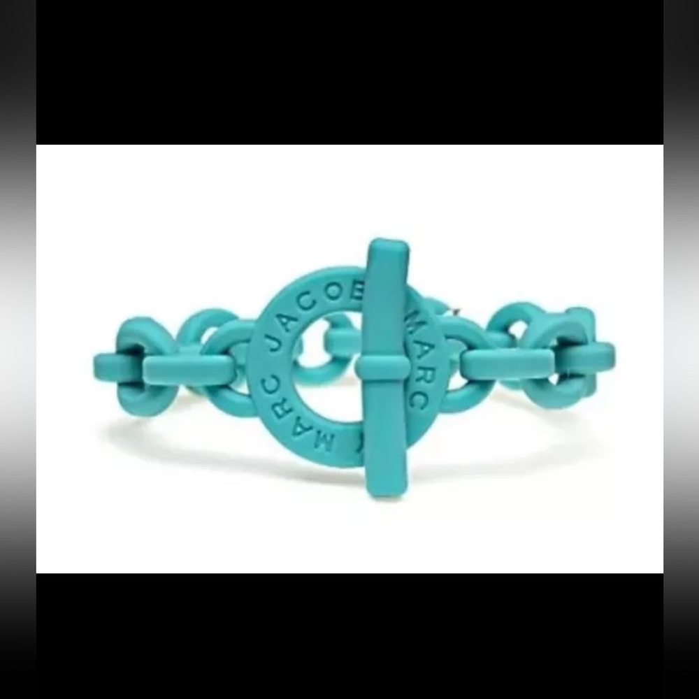 Marc by Marc Jacobs Aqua Lagoon Turnlock Rubber Stretch Bracelet